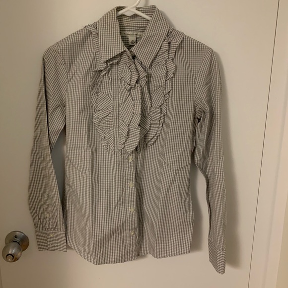 Banana Republic Ruffle Button Down Shirt - Picture 3 of 4